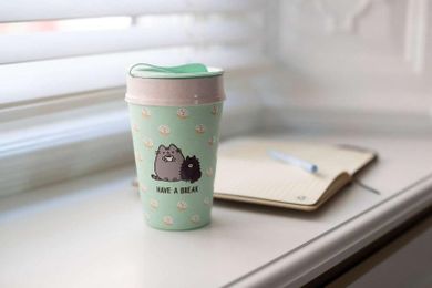 Koziol, kubek termiczny, kotek Pusheen i´m busy, 400 ml