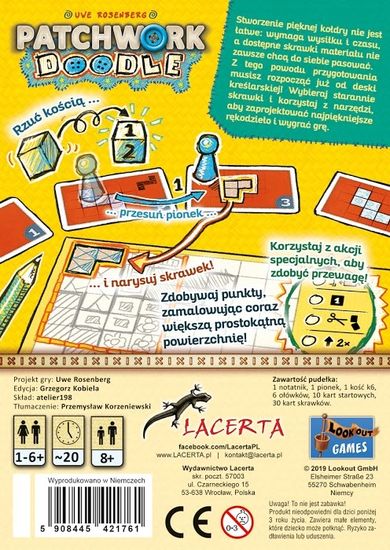 Lacerta, Patchwork, Doodle, gra familijna