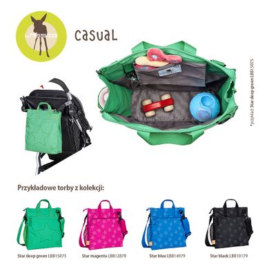 Lassig, Casual Label, Star deep green, torba do wózka