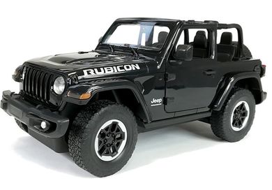 Lean Toys, Auto Jeep Wrangler Rubicon Rastar, 1:14, czarne, pojazd zdalnie sterowany