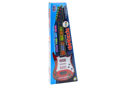 Lean Toys, gitara elektryczna, interaktywna, czerwona