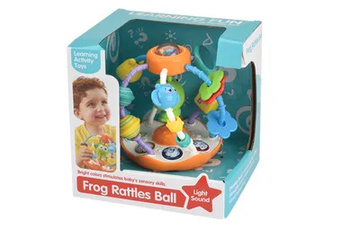 Lean Toys, interaktywna kula z żabką, zabawka sensoryczna