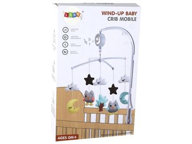 Lean Toys, karuzela z pozytywką, biała
