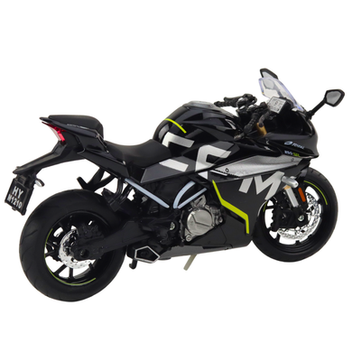 Lean Toys, motocykl, pojazd interaktywny, metalowy, czarny, 1:12