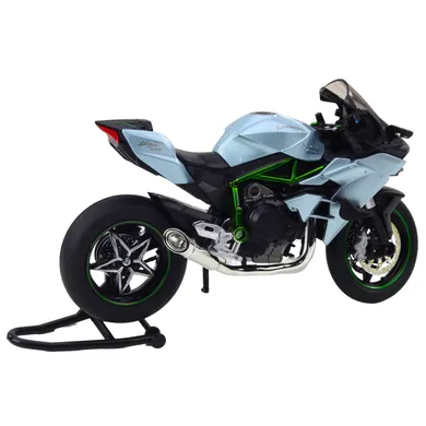 Lean Toys, motocykl, pojazd interaktywny, metalowy, srebrny, 1:12