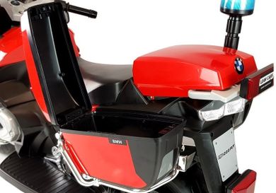 Lean Toys, Motor BMW R1200, Policja, pojazd na akumulator, czerwony