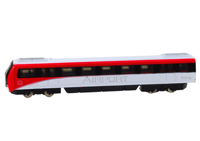 Lean Toys, pociąg, model metalowy, czerwono-biały, 1:48