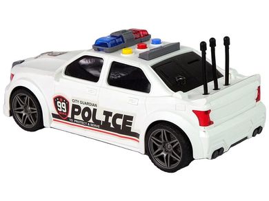 Lean Toys, policja, pojazd sportowy, 1:16, biały