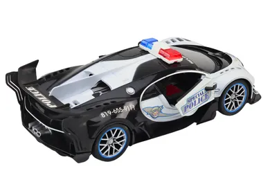 Lean Toys, policja, pojazd zdalnie sterowany, 1:12, biały