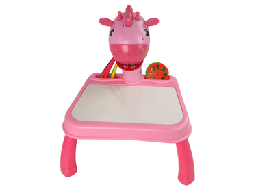 Lean Toys, projektor do nauki rysowania, dinozaur, różowy