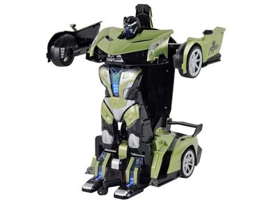 Lean Toys, samochód robot, transformer, sterowany gestami, zielony, 1:10