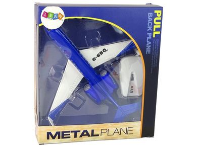 Lean Toys, samolot pasażerski G-650, model niebieski