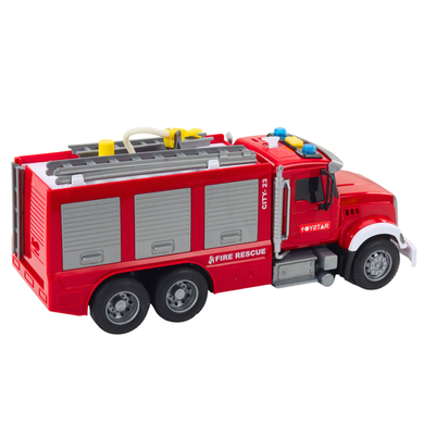 Lean Toys, straż pożarna, pojazd interaktywny, czerwony, 1:14