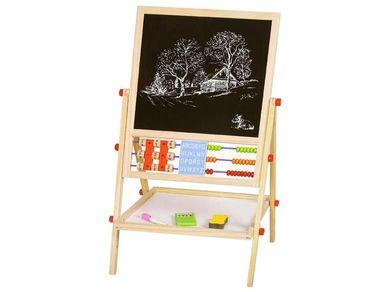 Lean Toys, tablica do rysowania edukacyjna, 2w1, drewniana
