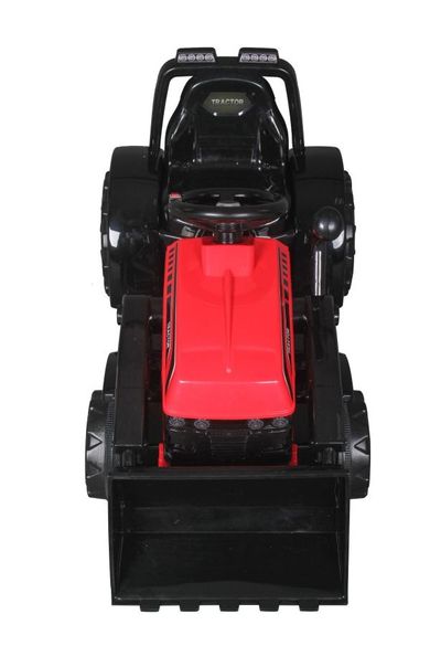 Lean Toys, Traktor, pojazd na akumulator z łyżką, czerwony
