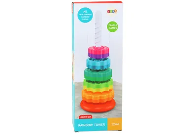 Lean Toys, wieża, sorter, 36 cm, 6 elementów