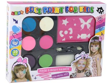 Lean Toys, zestaw do malowania twarzy z szablonami