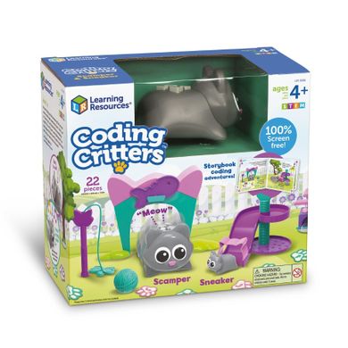 Learning Resources, Coding Critters, kotki Scamper i Sneaker, robot do nauki programowania dla dzieci