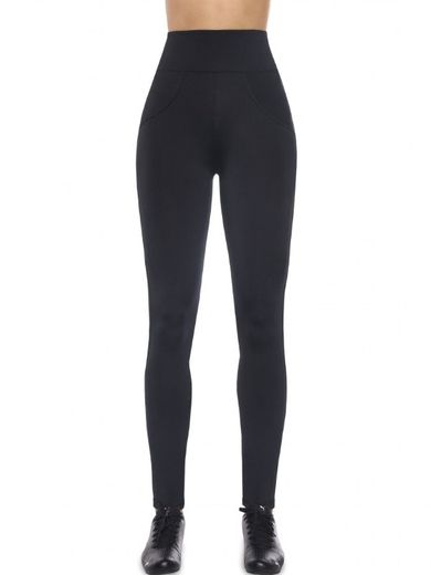 Legginsy damskie, czarne, Bas Bleu