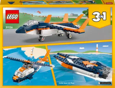 LEGO Creator 3w1, Odrzutowiec naddźwiękowy, 31126