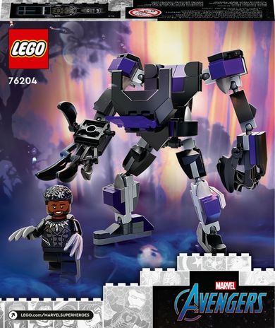 LEGO Marvel, Mechaniczna zbroja Czarnej Pantery, 76204