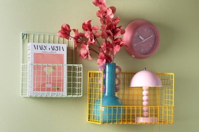 Leitmotiv, Bubbles, lampka stołowa, różowa, 16 cm