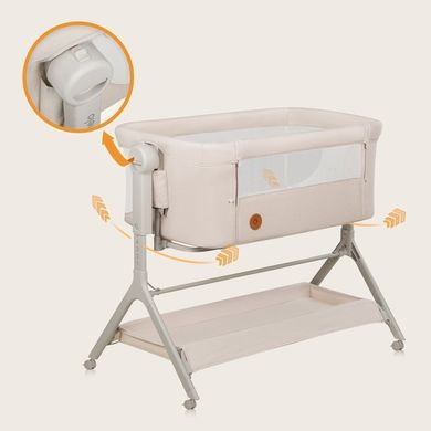 Lionelo, Leonie Plus, łóżeczko dostawne, beige sand