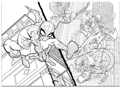 Lisciani, Spidey i super-kumple, puzzle dwustronne, 192 elementy