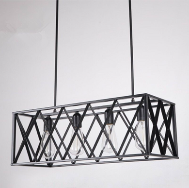 Loft, lampa wisząca industrialna, żyrandol, 4-punkty oświetleniowe
