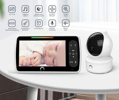 Luna Bambini, Baby Monitor Classic, niania elektroniczna, kolorowy ekran, 3.5 cala