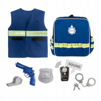 Madej, strój policjanta, zestaw z akcesoriami