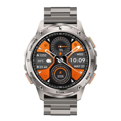 Maxcom, FW110 Titan Chronos, smartwatch, srebrny