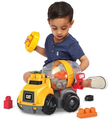 Mega Bloks, Betoniarka Cat, zestaw klocków, 9 elementów