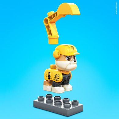 Mega Bloks, Psi Patrol, figurka do budowania Rubble, klocki, 3 elementy