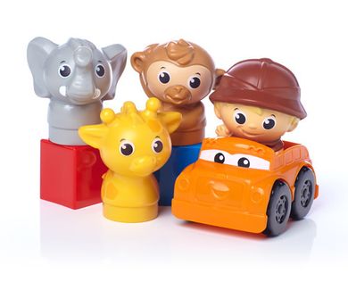 Mega Bloks, Safari, duże pudełko, klocki, 95 elementów