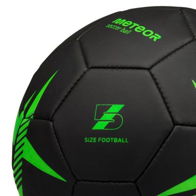 Meteor, Spin, piłka nożna, czarno-zielona, rozmiar 5