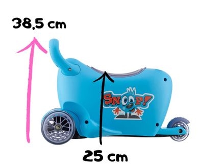 Milly Mally, Snoop! 3w1, hulajnoga-jeździk, zielony