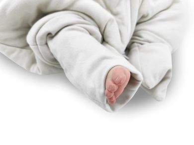 MimiNu Soft, FLO, śpiworek do spania ze skarpetkami, ocieplany, beż, TOG 2.5, rozmiar S, 1-2,5 l