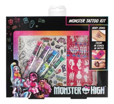 Monster High, Tatuaże, zestaw kreatywny, 24-20-3 cm