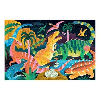 Mudpuppy, Park dinozaurów, puzzle świecące w ciemności, 100 elementów