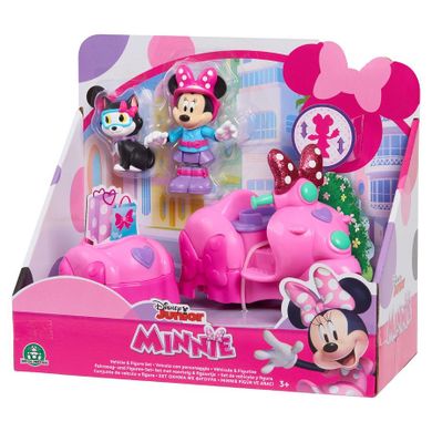 Myszka Minnie, zestaw figurek ze skuterem, pojazd