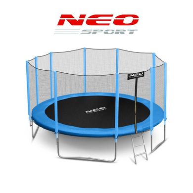 Neo-Sport, trampolina ogrodowa, z siatką zewnętrzną i drabinką, 15ft/465 cm