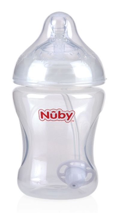 Nuby, butelka 360° ze smoczkiem SoftFlex 360°, 240 ml