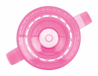 Nuby, kubek niekapek z uchwytem, 360, różowy, 240 ml, 6m+