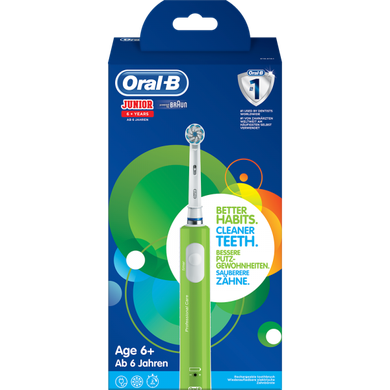 Oral-B, Junior, szczoteczka elektryczna, zielona