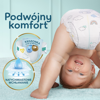 Pampers, Premium Care, pieluchy jednorazowe, rozmiar 0, do 3 kg, 30 szt.