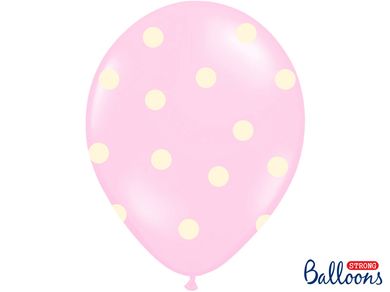 PartyDeco, balony lateksowe, It's a Girl, pastel mix, jasne różowe, 30 cm, 50 szt.