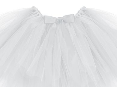 PartyDeco, spódniczka baletowa tutu, biały, 60-30 cm