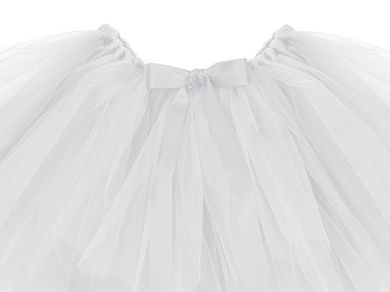 PartyDeco, spódniczka baletowa tutu, biały, 80-34 cm