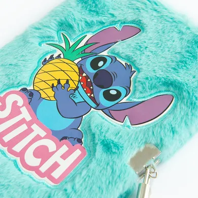 Paso, Lilo i Stitch, pamiętnik z kłódką, pluszowy, 96 kartek, linia, zielony